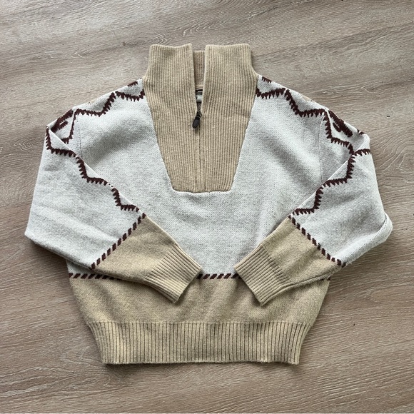 Ariat Wild West Sweater Half Zip sz L - Picture 3 of 6